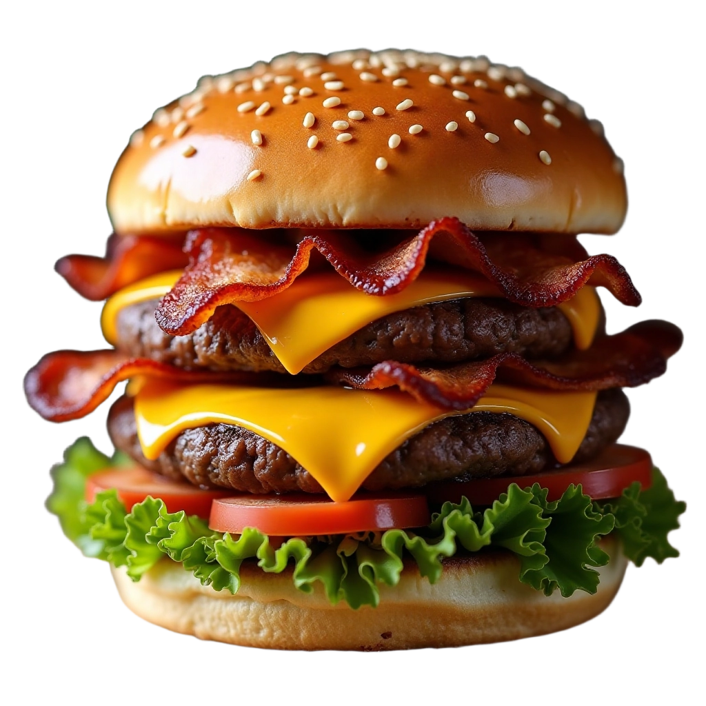 Double Cheeseburger with Bacon